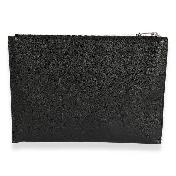 Saint Laurent Black & Red Leather Star Clutch - Picture 3 of 7